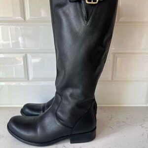 Steve Madden “Trrott” tall leather Zip Up Boots Riding or everyday 8.5 Black